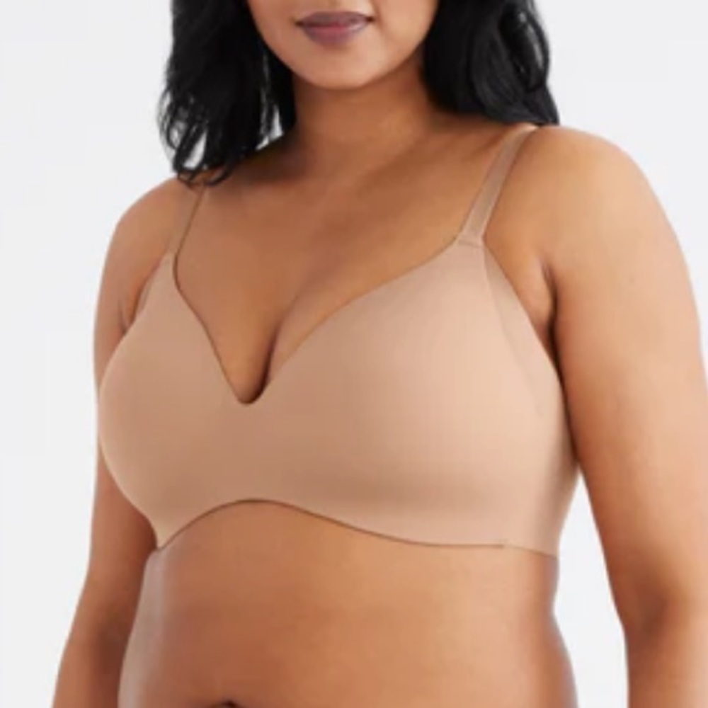Knix Wing Woman Nude Wireless Bra Size 2